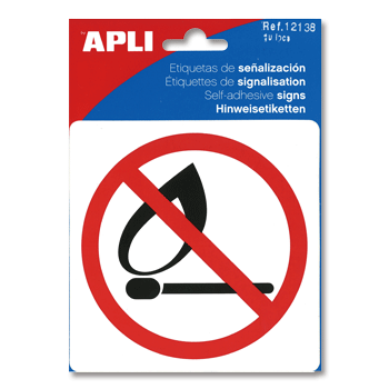 APLI アプリ サインステッカー 『火気厳禁』 （AP-12138）【事務用品 デコレーション 雑貨 オフィス用 店舗用】
