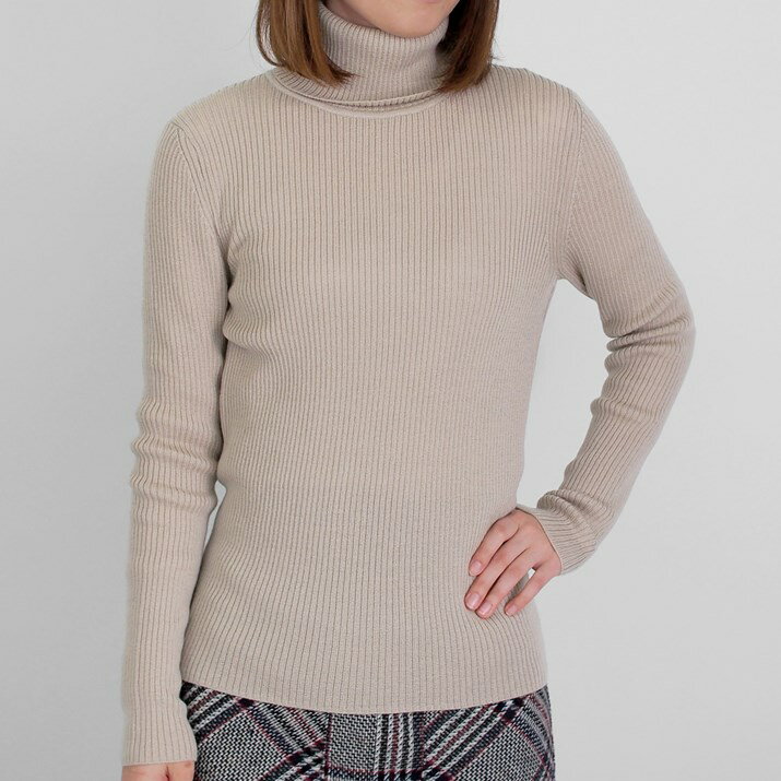 楽天市場】リブ タートル ウール100%（ニット・セーター｜トップス