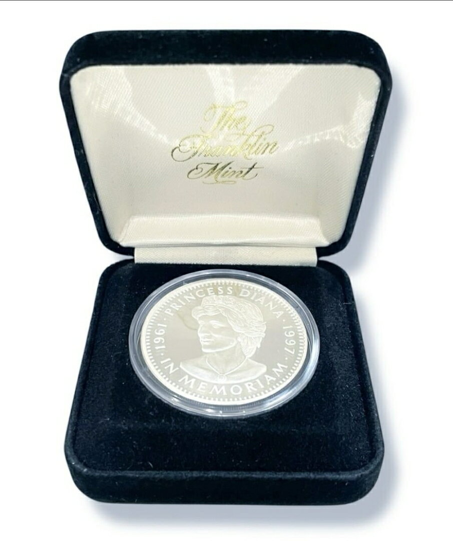 乐天商城 - 【中古】1997年 リベリア共和国 ダイアナ追悼記念 純銀 1オンス シルバー 銀貨 純銀コイン 銀 記念コイン ダイアナ銀貨 純銀99.9％ 31.1g 箱入り 本物保証