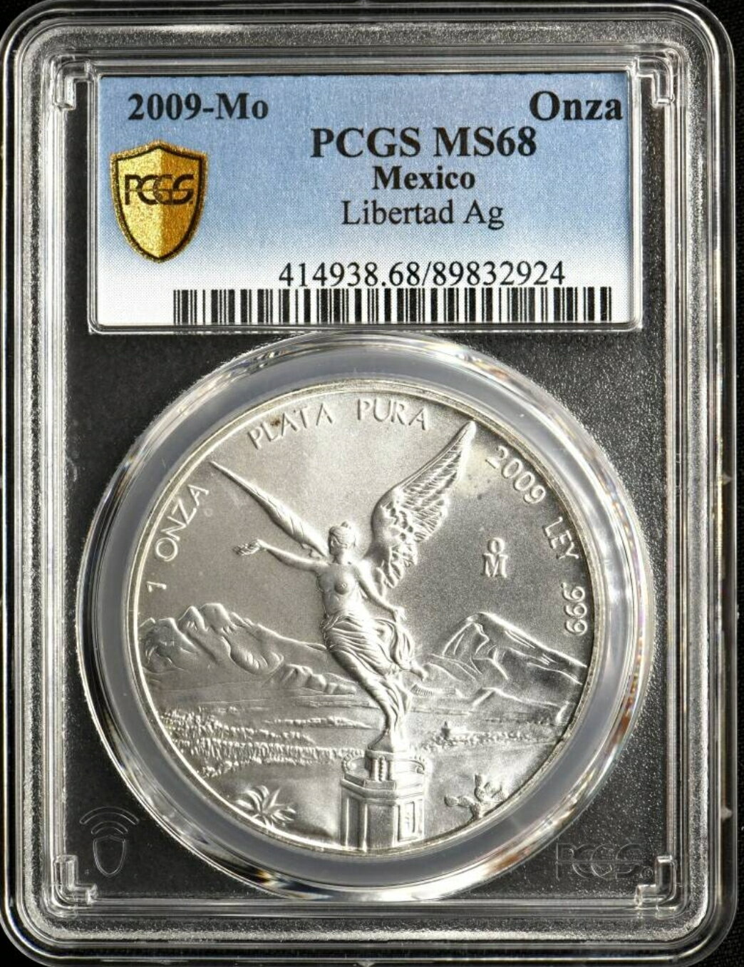 Rakuten - PCGS MS68 純銀コイン1オンス 「メキシコ リベル タード」 純銀 銀貨 メキシコ銀貨 1オンス 品位99.9％ 31.1g 2009年 銀 コイン シルバー スラブケース入り 本物保証