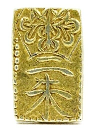 Rakuten - 天保二朱判金 古二朱 美品 日本古銭 金貨 2朱金 アンティークコイン 金 本物保証