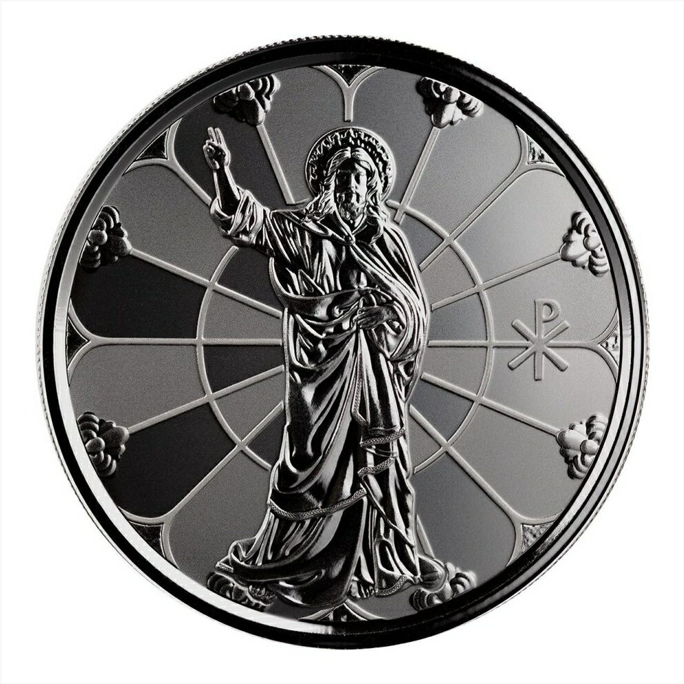 純銀コイン サモア「キリストの光」1オンス 純銀 銀貨 2022年 イエス・キリスト 純銀メダル 記念コイン 銀製品 品位99.9％ 31.1g シルバー クリアケース 保証書付き