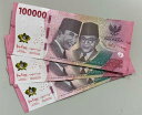 最新紙幣 インドネシアルピア 100,000ルピア 3枚 【保証書付き】 インドネシア紙幣 インドネシア ルピア 未使用新札 外貨 ハイパーインフレ