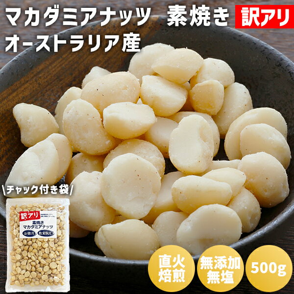訳アリ マカダミアナッツ 素焼き 500g オーストラリア産 保存料不使用 無塩 直火焙煎 訳あり ロースト マカダミアナッツロースト ロー..