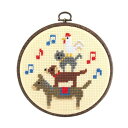 オリムパス ししゅうキット ブレーメンの音楽隊 7341 フープ付きのししゅうキット!