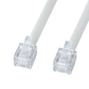 エコロジー電話ケーブル(ノーマル・ホワイト・1m) TEL-EN-1N2 焼却時に有害なダイオキシンを発生しない電話ケーブル。【メール便対応】