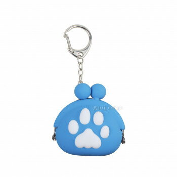ピージーデザイン ぽちのPOCHI BABY(ポチノポチベビー) ブルー 可愛いがまぐちキーリング