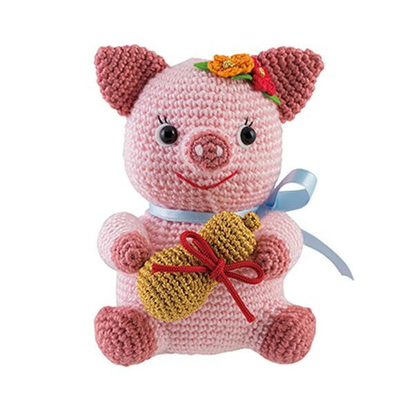 オリムパス 干支あみぐるみキット 亥〜いのしし〜　ひょうたんトントン　MK-83 干支をモチーフにした愛らしいあみぐるみ製作キット。