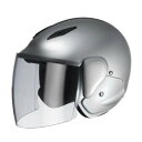 ユニカー工業 セミジェット シルバー BH-17S 開閉式シールド標準装備!!125cc以下のオートバイ用ヘルメット☆【送料無料】