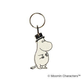MOOMIN(ムーミン) 白樺製キーリング ムーミンパパ APM100157 可愛い木製キーリング【メール便対応】