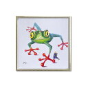 ユーパワー OIL PAINT ART オイル ペイント アート 「クロール フロッグ」 Mサイズ OP-18002 1枚ずつ丁寧に手描きした、オイルペイントモダンアート☆【送料無料】