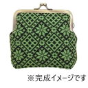 オリムパス 日本の伝統刺繍 こぎんキット がま口ポーチ 角型(黒) 39 津軽地方発祥の美しい伝統刺繍「こぎん」のキット。
