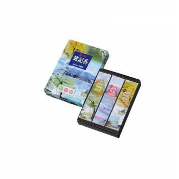 奥野晴明堂 想い出旅記香（アソート） 短寸3箱入化粧箱入り 化粧箱のご進物用お線香