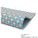 大判切り革 キュービック(プリント加工) ブルー×オレンジ 1枚 Pkawa105-2/1-01 レザークラフトにおすすめ!適度に柔らかく使いやすい【送料無料】