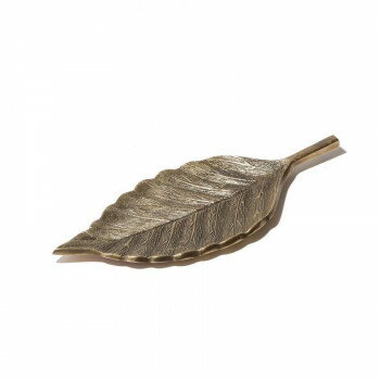 東京かんかん ブラスリーフプレート ゴールド M31-0933GD 繊細な型押し模様が美しいインドの真鍮トレー