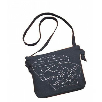 オリムパス　ちくちく刺し子キット　SK-288　ポシェット　梅と霞つなぎ 初級者向けのちくちく「刺し子」キットです!!【送料無料】