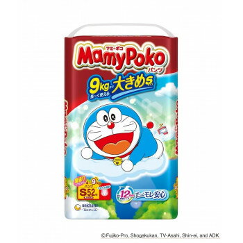 マミーポコパンツ S 52枚 ドラえもん ×1個 500-128815-00 ず〜っとモレ安心のかわいい紙おむつ!
