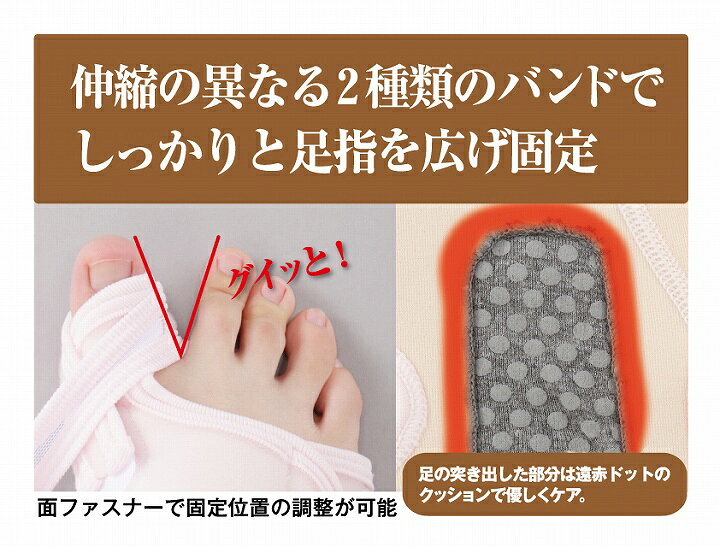 Dr.福岡の寝ながら外反母趾サポーター 寝ている間 フリーサイズ 足指 親指 ケア【...