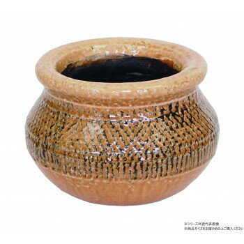 村田屋産業 グレーズドジャーポット サンオレンジ 1516 グレーズドジャーポット【送料無料】