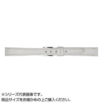 MIMOSA(ミモザ) 時計バンド P型押ワニ 9mm ホワイト (美錠:銀) CP-WH9 場面に合わせて、スタイリッシュにベルト交換!【メール便対応】