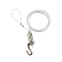 額縁吊金具 ウレタンコートワイヤー自在 100cm ホワイト 32N04008224 額縁の吊り下げに。【メール便対応】