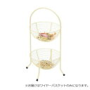 ワイヤーバスケット アイボリー 54-68IV シンプルなワイヤーバスケット。