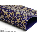 切り革 印伝革 桜吹雪(ベージュ×青紫) 1枚 Pkawa081-1/2-02 レザークラフトにおすすめ!印伝革【送料無料】