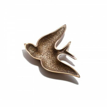 東京かんかん ブラスバードプレート ゴールド M31-1797GD 繊細な型押し模様が美しいインドの真鍮トレー..