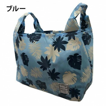 優美社　3301-06 （マーマ フィオーレ） コンパクト収納 くり手型 エコバッグ ブルー コンビニなどのお..
