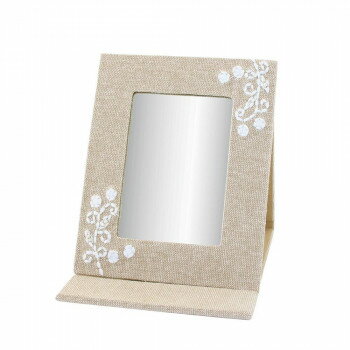 刺繍スタンドミラー テンダーフラワー ベージュ 16821803034 エレガントなインドの刺繍がお洒落で魅力..