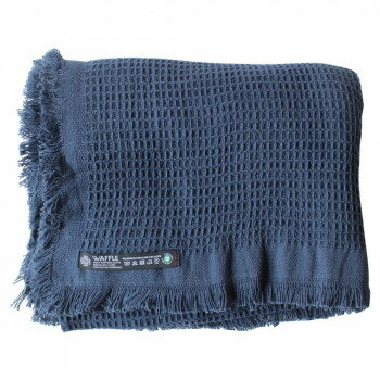 キーストーン　ワッフルスロー ネイビー　IN049025 使い勝手の良いマルチクロスです。