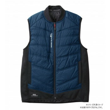 桑和 0044-06 防寒ベスト 6Lサイズ ネイビー(1) G.G. ハイブリッド防寒ベスト【送料無料】