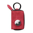 Style Natural AirTagケース レッド AT-VS05 内臓ポケット付のキーケース