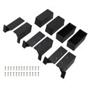 AP-3007B 2×4 立て掛けシェルフ 3段分パーツセット ブラック 1組入 00113587-001 立て掛けシェルフのパーツ。