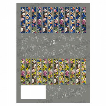 TSUMEKIRA(ツメキラ)ネイルシールmeg プロデュース2 for...girl's!(white) NN-MEG-104 手描きのラフなイラストの女の子デザインのネイルシール【メール便対応】