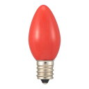 OHM LEDローソク球装飾用 C7/E12/0.5W/2lm/赤色 LDC1R-H-E12 13 ローソク球装飾用LED