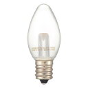 OHM LEDローソク球装飾用 C7/E12/0.5W/15lm/クリア電球色 LDC1L-H-E12 13C ローソク球装飾用LED(3)
