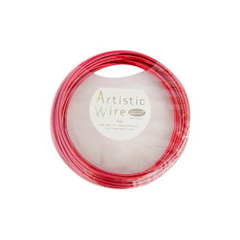 Artistic Wire(アーティスティックワイヤー)　カラーアルミ線　アカ　2.5mm×10m メタリックな質感の赤色を施したアルミワイヤー【メール便対応】