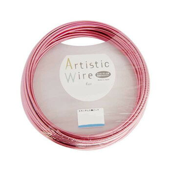 Artistic Wire(アーティスティックワイヤー) カラーアルミ線 ピンク 1.0mm×10m メタリックな質感のピンクを施したアルミワイヤー【メール便対応】 Artistic Wire(アーティスティックワイヤー) カラーアルミ線 ピンク 1.0mm×10m メタリックな質感のピンクを施したアルミワイヤー【メール便対応】