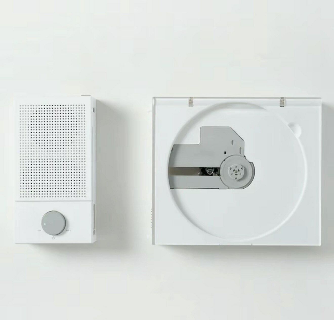 【新感覚】磁石でパカッと分離？！Tinyl SPLIT 3-in-1 CDプレーヤー＆Bluetoothスピーカー,エレガントホワイト