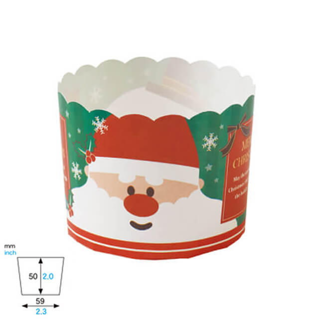 【感謝祭ポイント5倍】天満 XM667 ケーキカップ(クリスマスペア) 10個｜クリスマス 焼成用カップ 焼成..