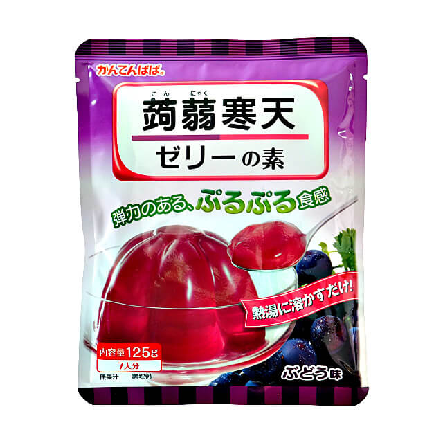 かんてんぱぱ 蒟蒻寒天ゼリーの素 ぶどう 125g