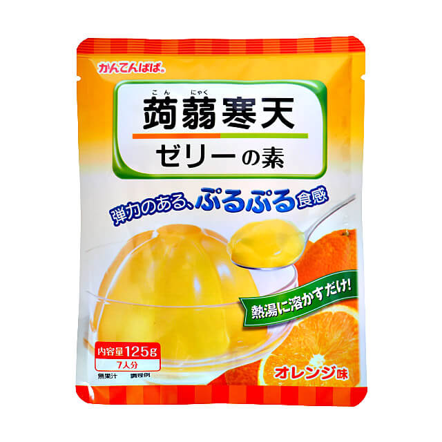 【マラソン限定！ポイント5倍】かんてんぱぱ 蒟蒻寒天ゼリーの素（オレンジ） 125g