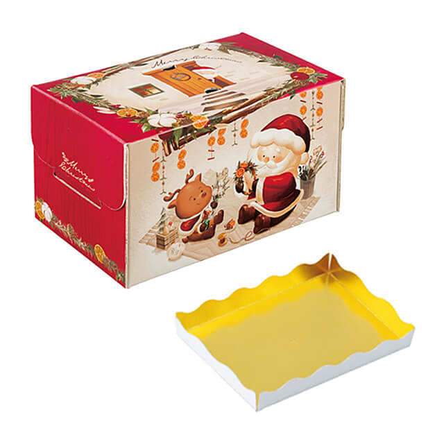 和気 ノエルポプリース(特小)1枚|クリスマス ロールケーキ箱 ロールケーキボックス デコ箱