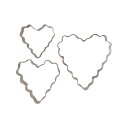 【7/1限定ポイント3倍】18-8波クッキー抜型(ハート)3個セット