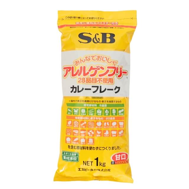 乐天商城 - S&B アレルゲンフリー（28品目不使用）カレーフレーク 1kg