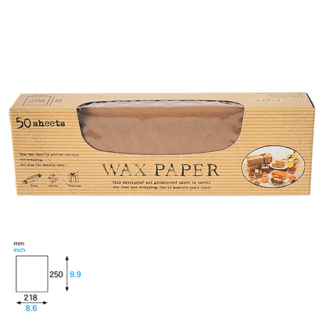 天満紙器 WP3000 ワックスペーパー クラフト無地 50枚入
