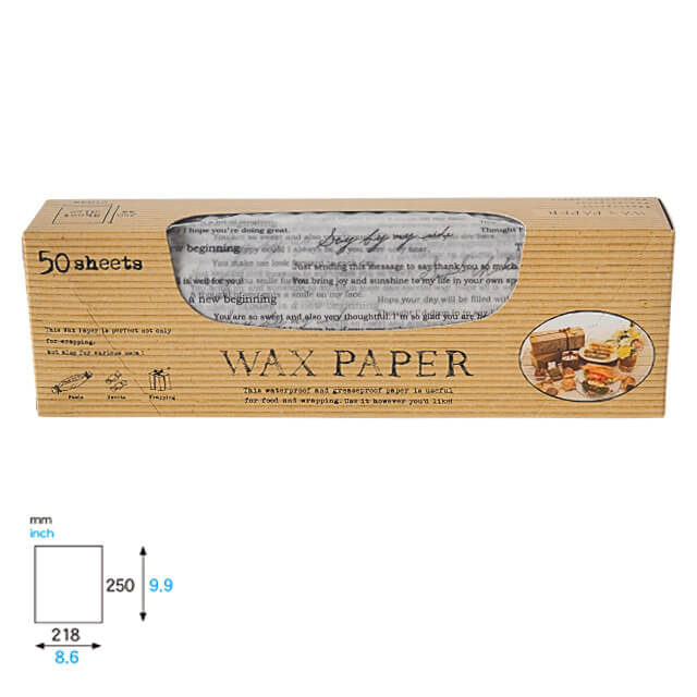 天満紙器 WP3600 ワックスペーパー レター 50枚入