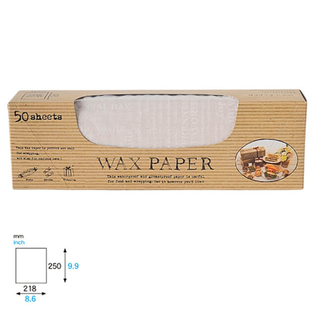 天満紙器 WP3700 ワックスペーパー メッセージ 50枚入