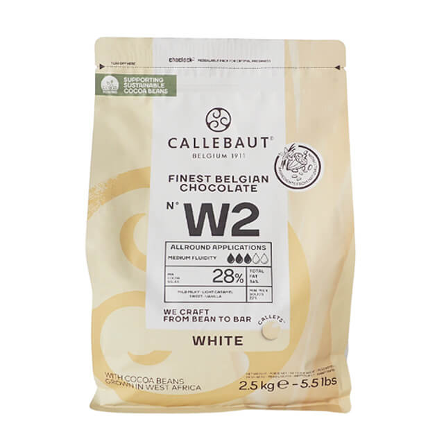 【マラソン限定ポイント5倍】取寄 夏季冷蔵 カレボー ホワイトチョコレート W2 2.5kg｜業務用 チョコレ..